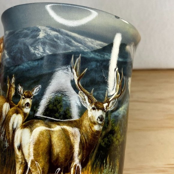 Wild Wings Mule Deer The Last Crossing Sculpted Mug by Rosemary Millette - Picture 10 of 11